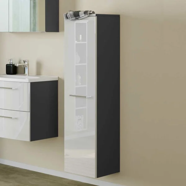 1-türiger Badschrank Mit Hochglanz Front – Vendras 3