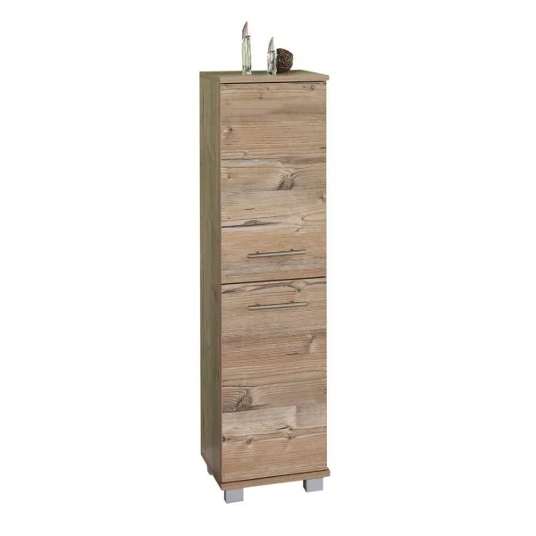 117 Cm Hoher Badchrank In Fichtefarben – Dilvonda 3