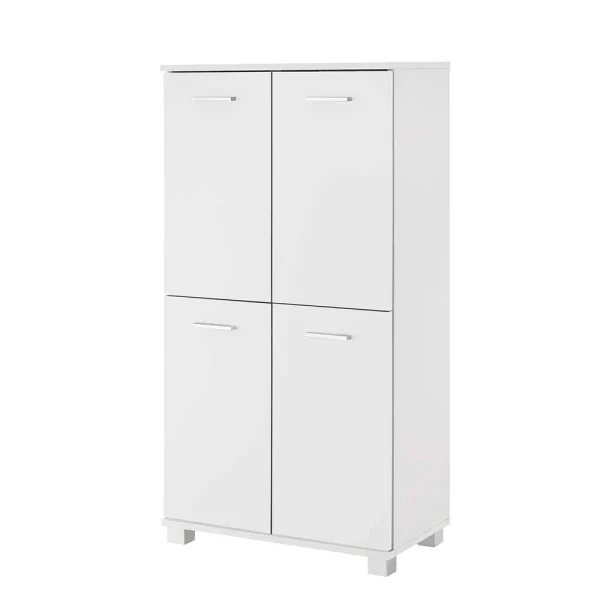 117 Cm Hohes Türen Highboard In Weiß – Enres 1