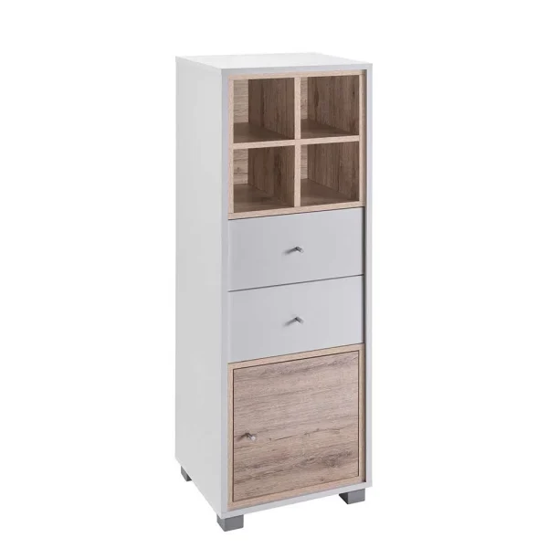 124cm Badschrank In Weiß Wildeiche – Yuliva 3