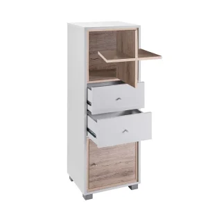 124cm Badschrank In Weiß Wildeiche – Yuliva 12