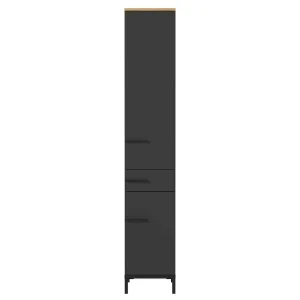 1,90 M Bad Hochschrank In Dunkelgrau – Lucrino 10