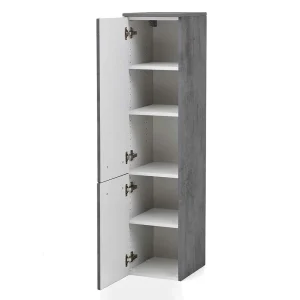 135 Cm Hoher Bad Midischrank In Dunklem Grau – Dastroz 16