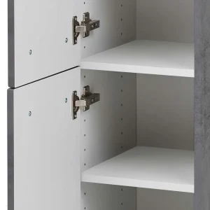 135 Cm Hoher Bad Midischrank In Dunklem Grau – Dastroz 18