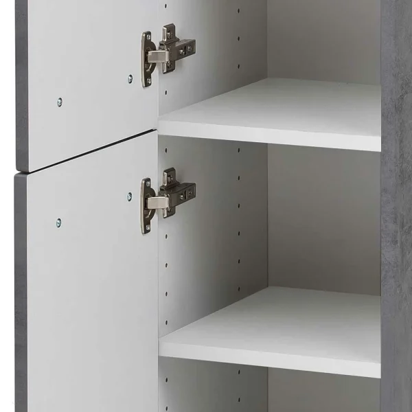 135 Cm Hoher Bad Midischrank In Dunklem Grau – Dastroz 7