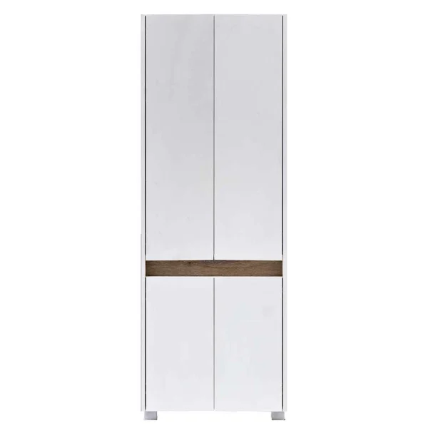 165cm Hoher 4-türiger Badschrank In Weiß – Etravia 3