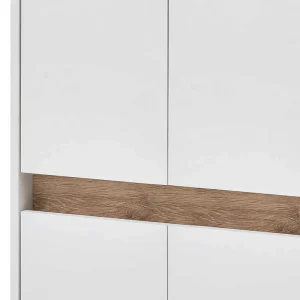 165cm Hoher 4-türiger Badschrank In Weiß – Etravia 12