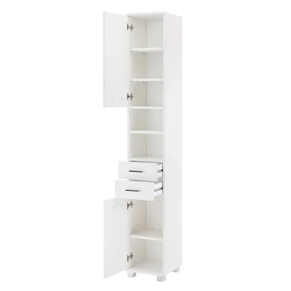 194 Cm Hoher Badschrank In Weiß – Enres 4