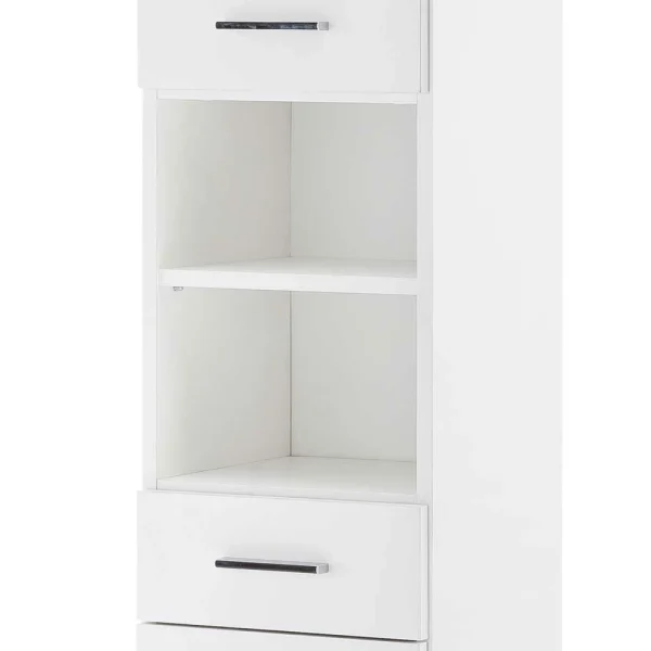 194 Cm Hoher Badschrank In Weiß – Enres 6