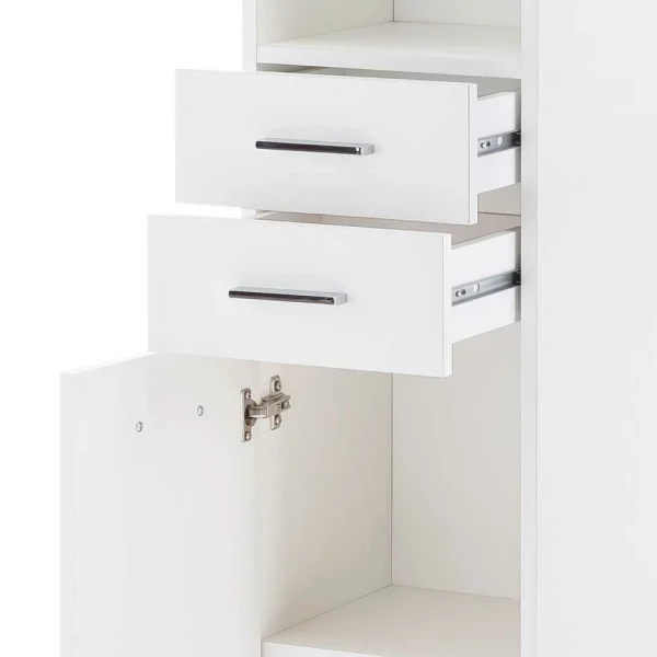 194 Cm Hoher Badschrank In Weiß – Enres 7