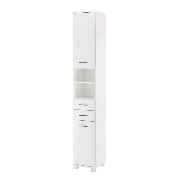 194 Cm Hoher Badschrank In Weiß – Enres 1
