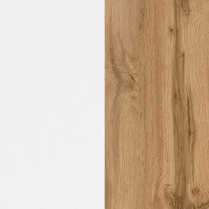 2-türiger Badezimmer-Hochschrank Zweifarbig – Yazemina 18