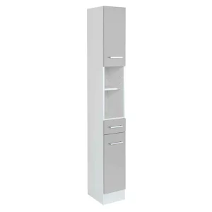 25x190x35 Bad Hochschrank In Hellem Grau – Girios I 10