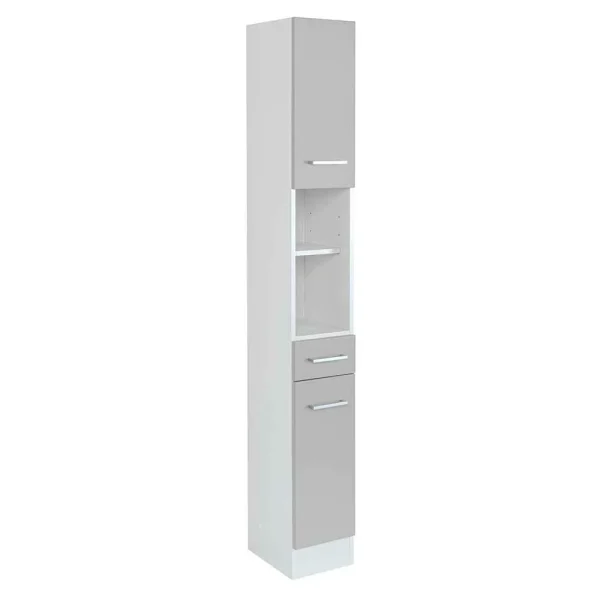 25x190x35 Bad Hochschrank In Hellem Grau – Girios I 3