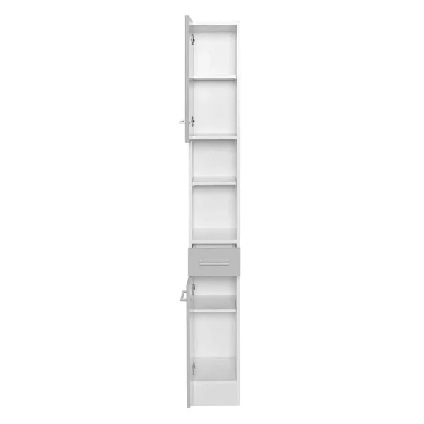 25x190x35 Bad Hochschrank In Hellem Grau – Girios I 4