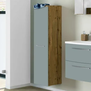 30x130x27 Badezimmer Schrank In Grün Grau – Utalia 8