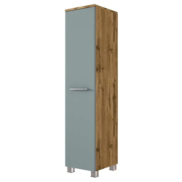 30x130x27 Badezimmer Schrank In Grün Grau – Utalia 1