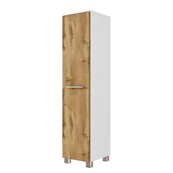 30x130x27 Badschrank Mit Wildeiche Front – Schanov 1