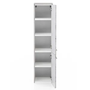 30x135x35 Bad Seitenschrank In Eiche Grau – Svegaria 14