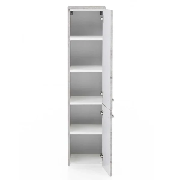 30x135x35 Bad Seitenschrank In Eiche Grau – Svegaria 5