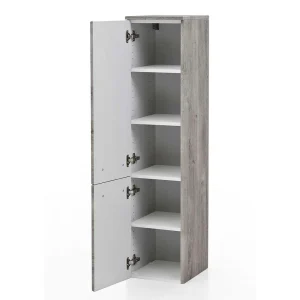 30x135x35 Bad Seitenschrank In Eiche Grau – Svegaria 16