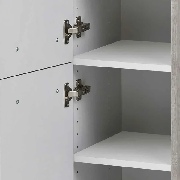 30x135x35 Bad Seitenschrank In Eiche Grau – Svegaria 7