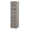 30x135x35 Bad Seitenschrank In Eiche Grau – Svegaria 16