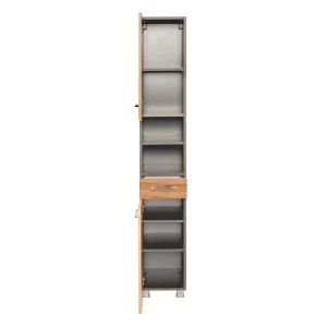 30x180x35 Bad Hochschrank Mit Wildeiche Front – Ishes 12