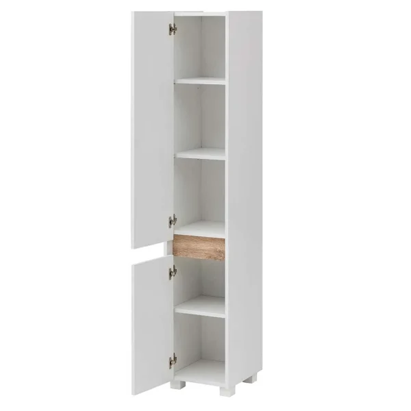 31 Cm Schmaler Badschrank In Weiß – Etravia 4