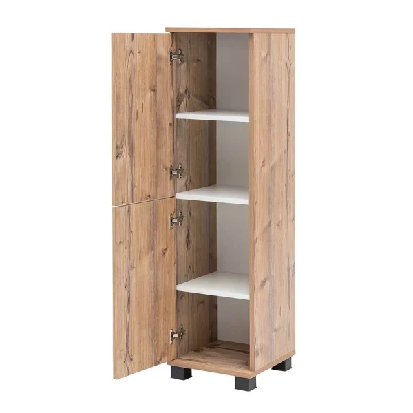 31x117x33 Badschrank In Fichte Grau Dekor – Dadros I 4