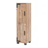 31x117x33 Badschrank In Fichte Grau Dekor – Dadros I 22