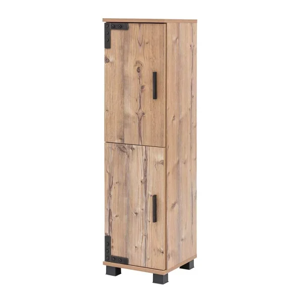 31x117x33 Badschrank In Fichte Grau Dekor – Dadros I 1