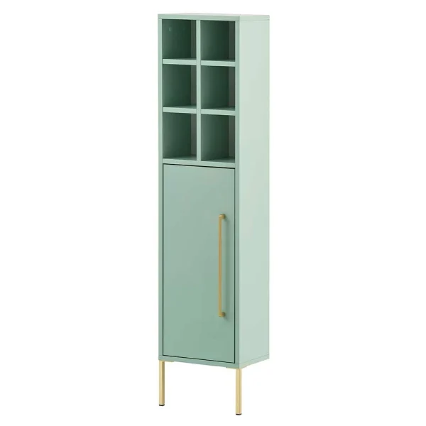 31x131x22 Badschrank In Mintgrün & Gold – Aparcian 1