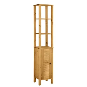 33x170x30 Bad Schrank Mit 3 Offenen Fächern & Tür – Zavieca 10
