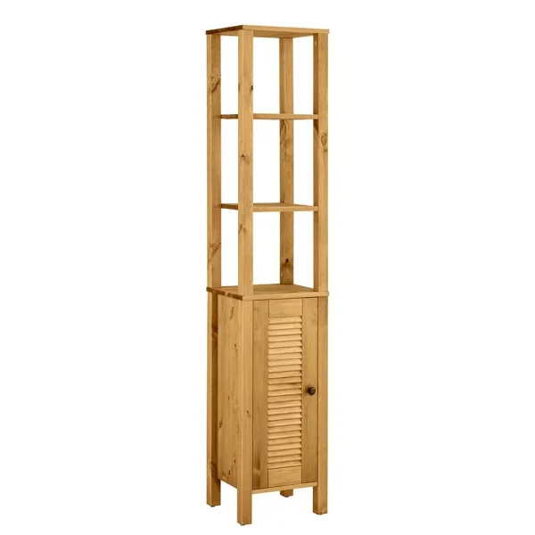 33x170x30 Bad Schrank Mit 3 Offenen Fächern & Tür – Zavieca 3