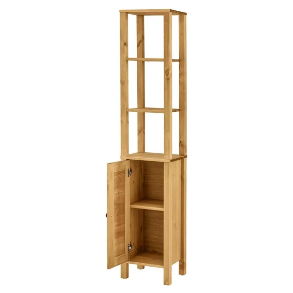 33x170x30 Bad Schrank Mit 3 Offenen Fächern & Tür – Zavieca 5