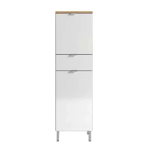 34x120x34 Badschrank 2-türig & Schublade – Narilos 12
