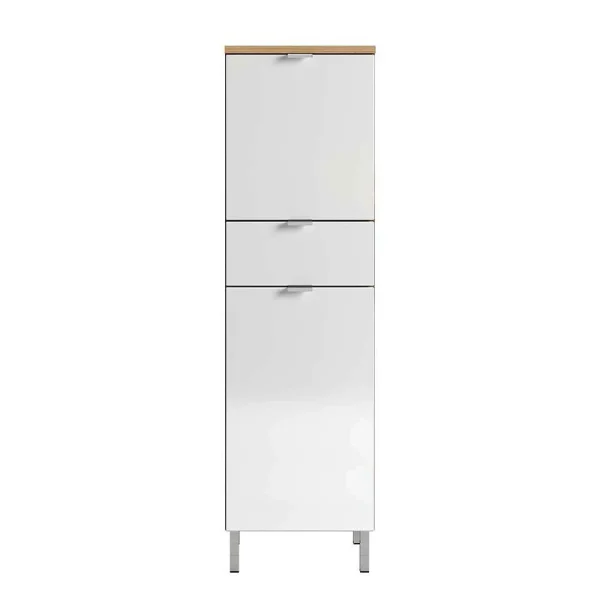 34x120x34 Badschrank 2-türig & Schublade – Narilos 4
