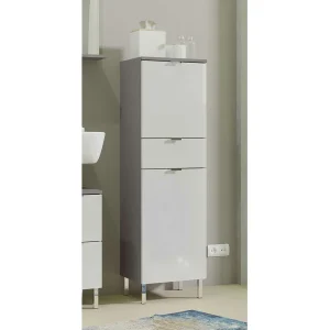 34x120x34 Hochglanz Badschrank In Weiß – Otrus 10