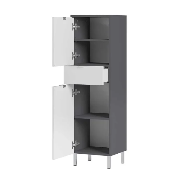 34x120x34 Hochglanz Badschrank In Weiß – Otrus 5