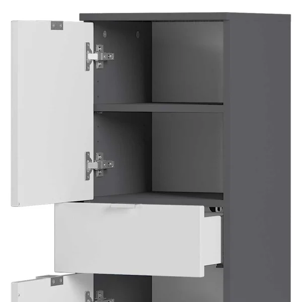 34x120x34 Hochglanz Badschrank In Weiß – Otrus 6