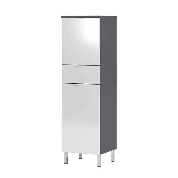 34x120x34 Hochglanz Badschrank In Weiß – Otrus 1