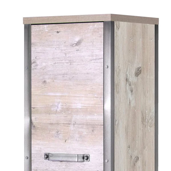 35×162 Bad Seitenschrank In Eiche Grau – Merit 5