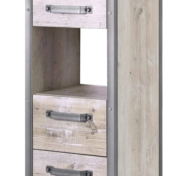 35×162 Bad Seitenschrank In Eiche Grau – Merit 6