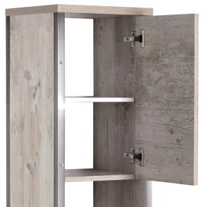 35×162 Bad Seitenschrank In Eiche Grau – Merit 18