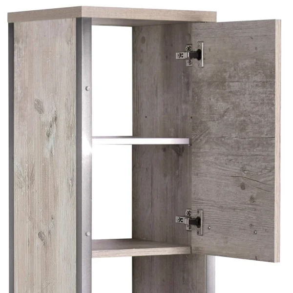 35×162 Bad Seitenschrank In Eiche Grau – Merit 7