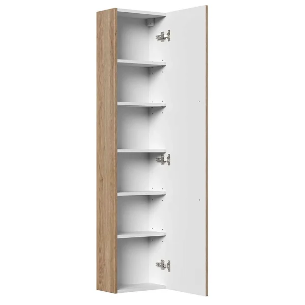 36x151x20 Bad Hochschrank In Eiche Hell Dekor – Rasfera 4
