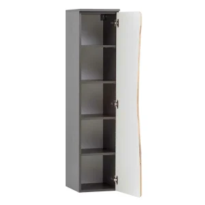 38x135x35 Badezimmerschrank Mit Tür Baumkante – Tofias 14