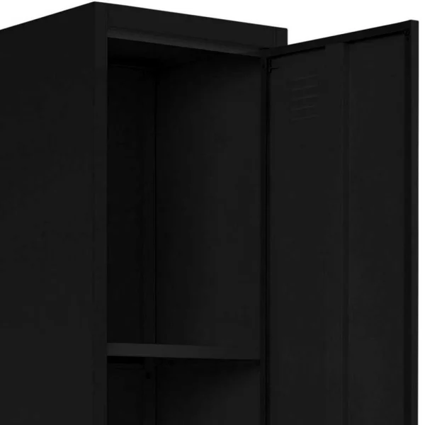 38x180x38 1-türiger Metallspind In Schwarz – Trio 7
