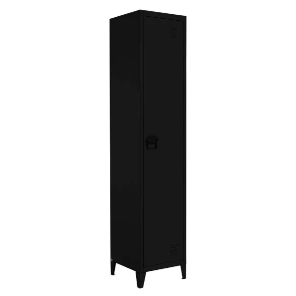 38x180x38 1-türiger Metallspind In Schwarz – Trio 1